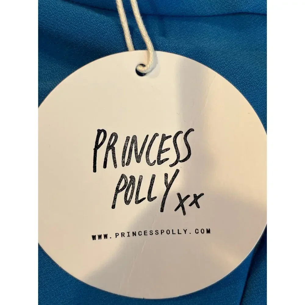Princess Polly Alaska Strapless Mini Dress Blue Cutout Bodycon Party Size 10 NWT